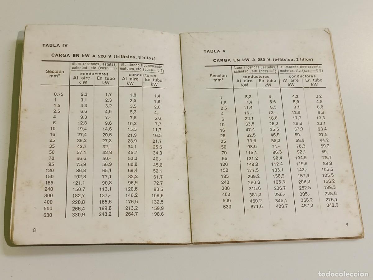 Libros de segunda mano: Pirelli Instalaciones el&eacute;ctricas Tablas - Foto 3