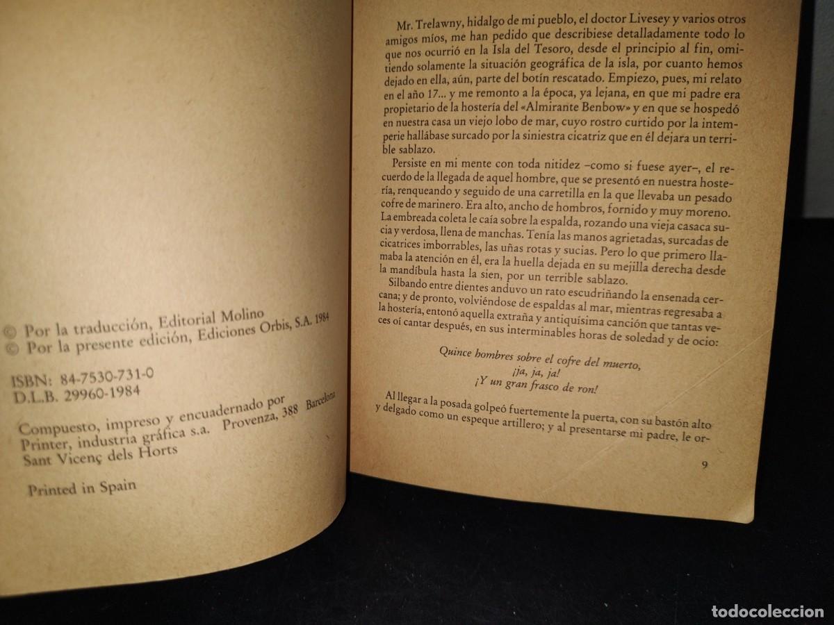 Libros de segunda mano: 32- LA ISLA DEL TESORO - R. L. STEVENSON - 1984 - Foto 4