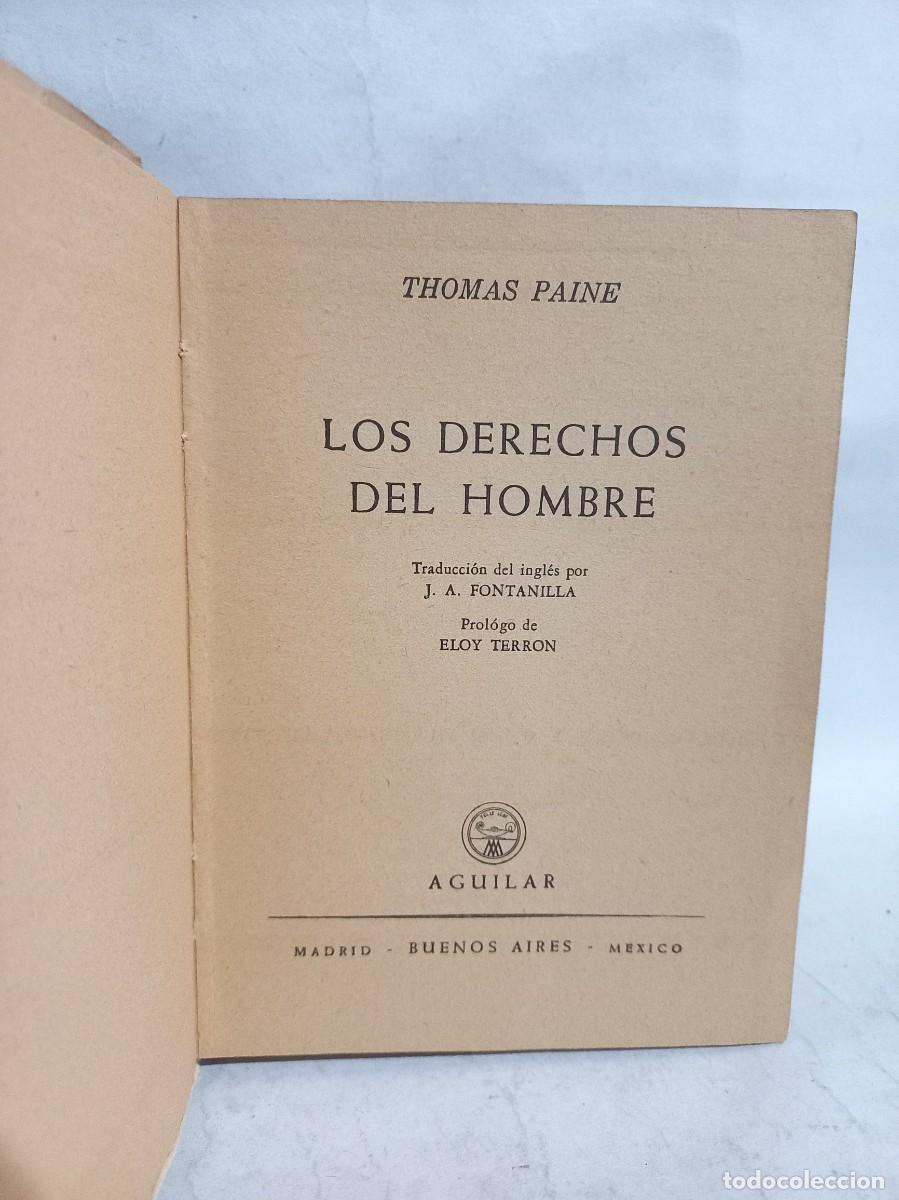 Libros de segunda mano: Paine - Los Derechos del Hombre - 1954 - Foto 3