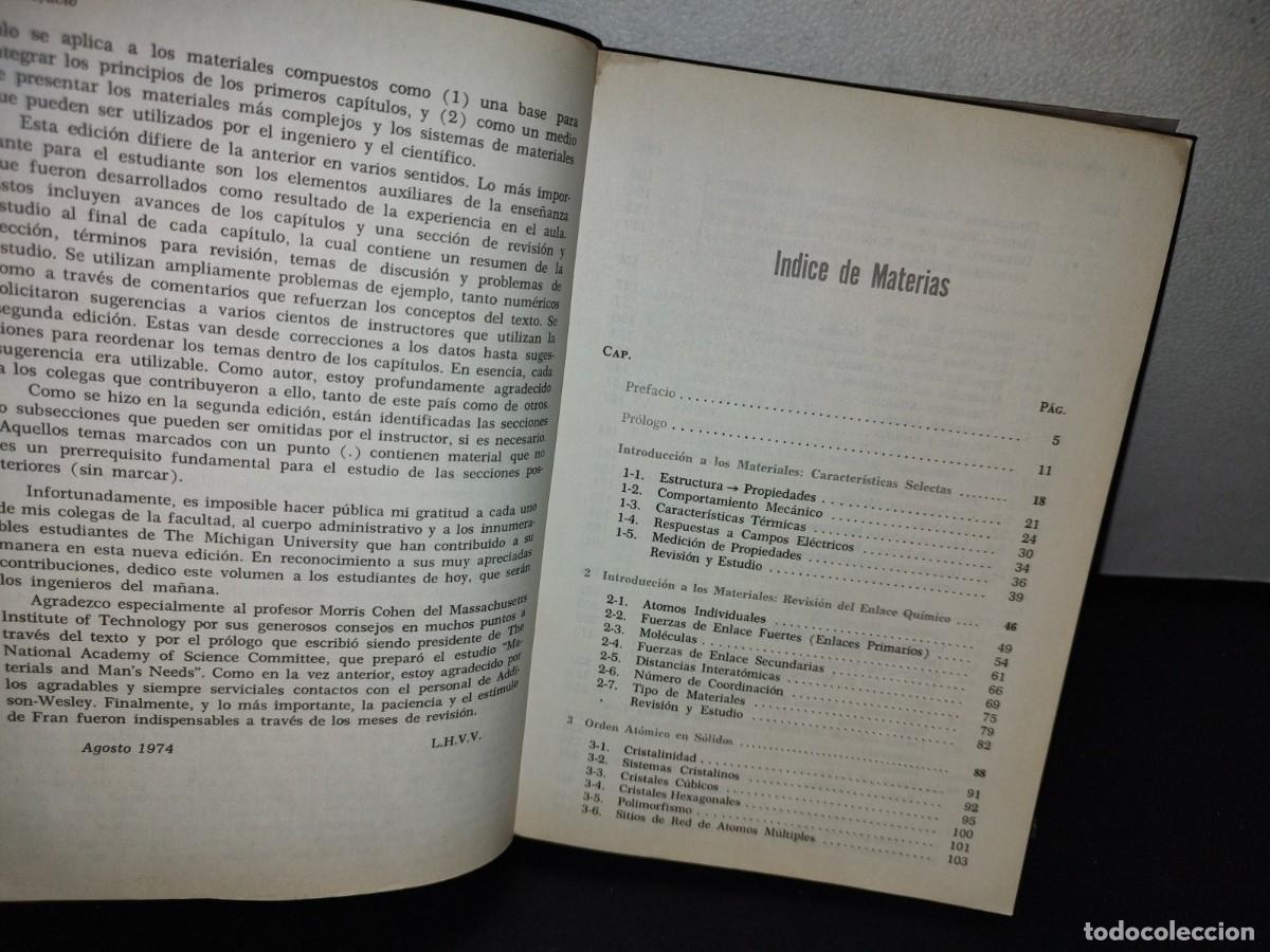 Libros de segunda mano: 68- MATERIALES PARA INGENIER&Iacute;A - LAWRENCE H. VAN VLACK - Foto 5