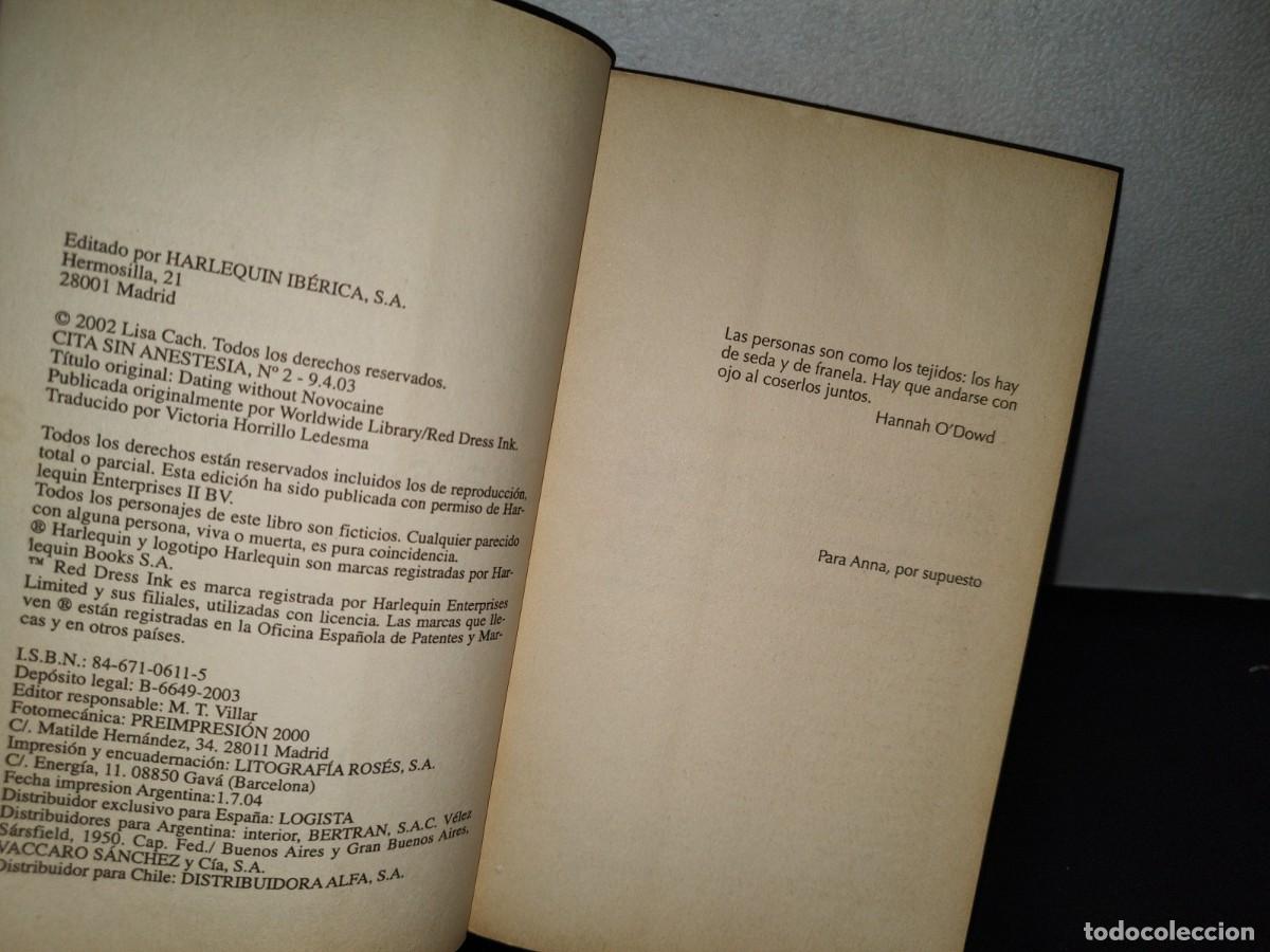 Libros de segunda mano: 15- CITA SIN ANESTESIA - LISA CACH - 2002 - Foto 5