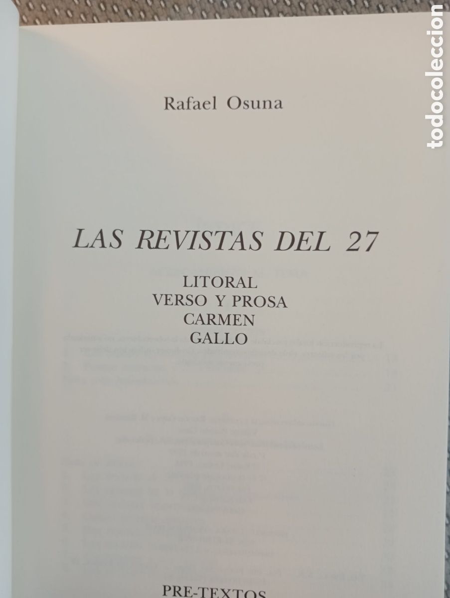 Libros de segunda mano: Las revistas del 27 / Rafael Osuna. - Foto 2
