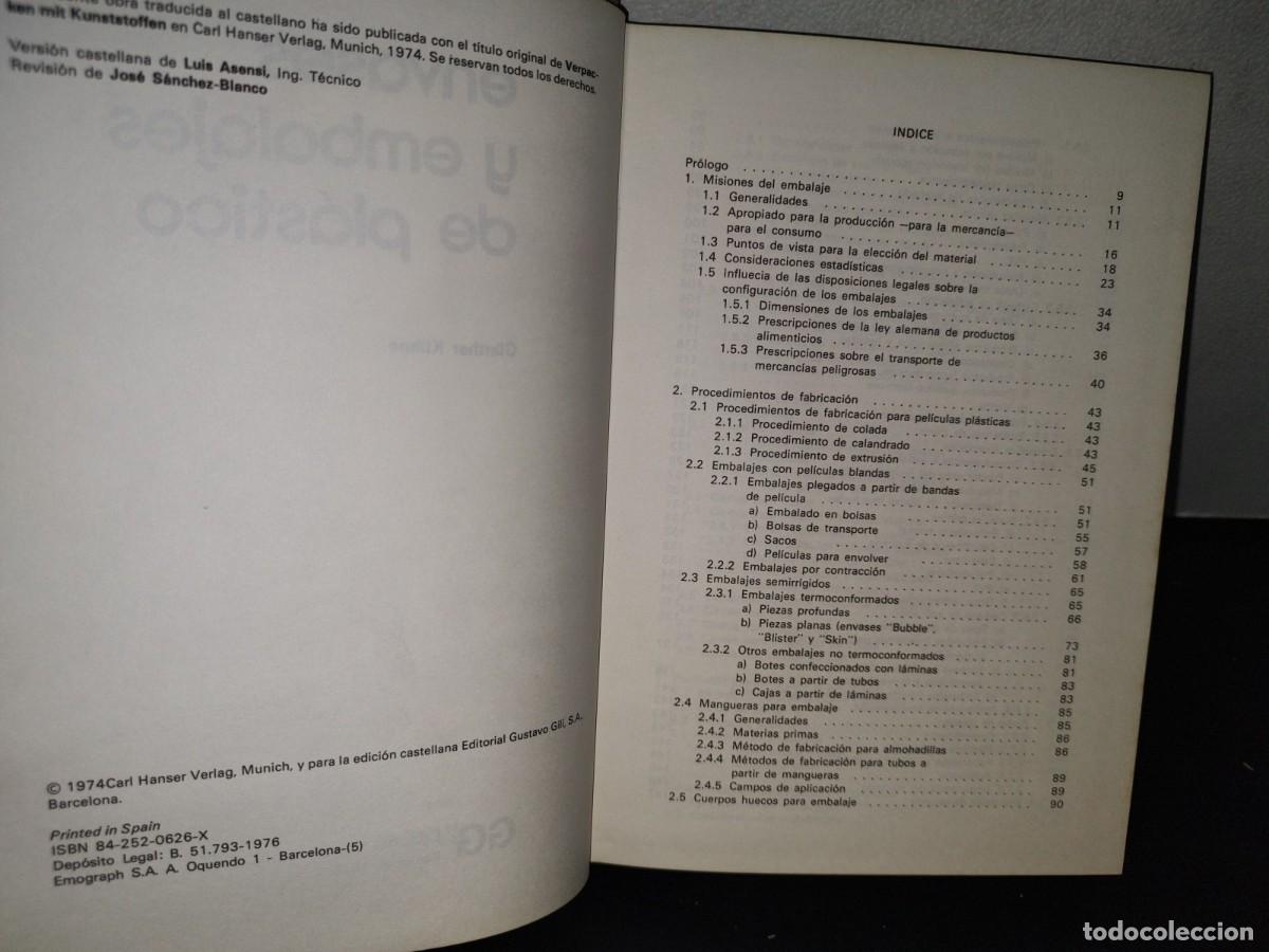 Libros de segunda mano: 174- ENVASES Y EMBALAJES DE PL&Aacute;STICO - G. K&Uuml;HNE - Foto 4