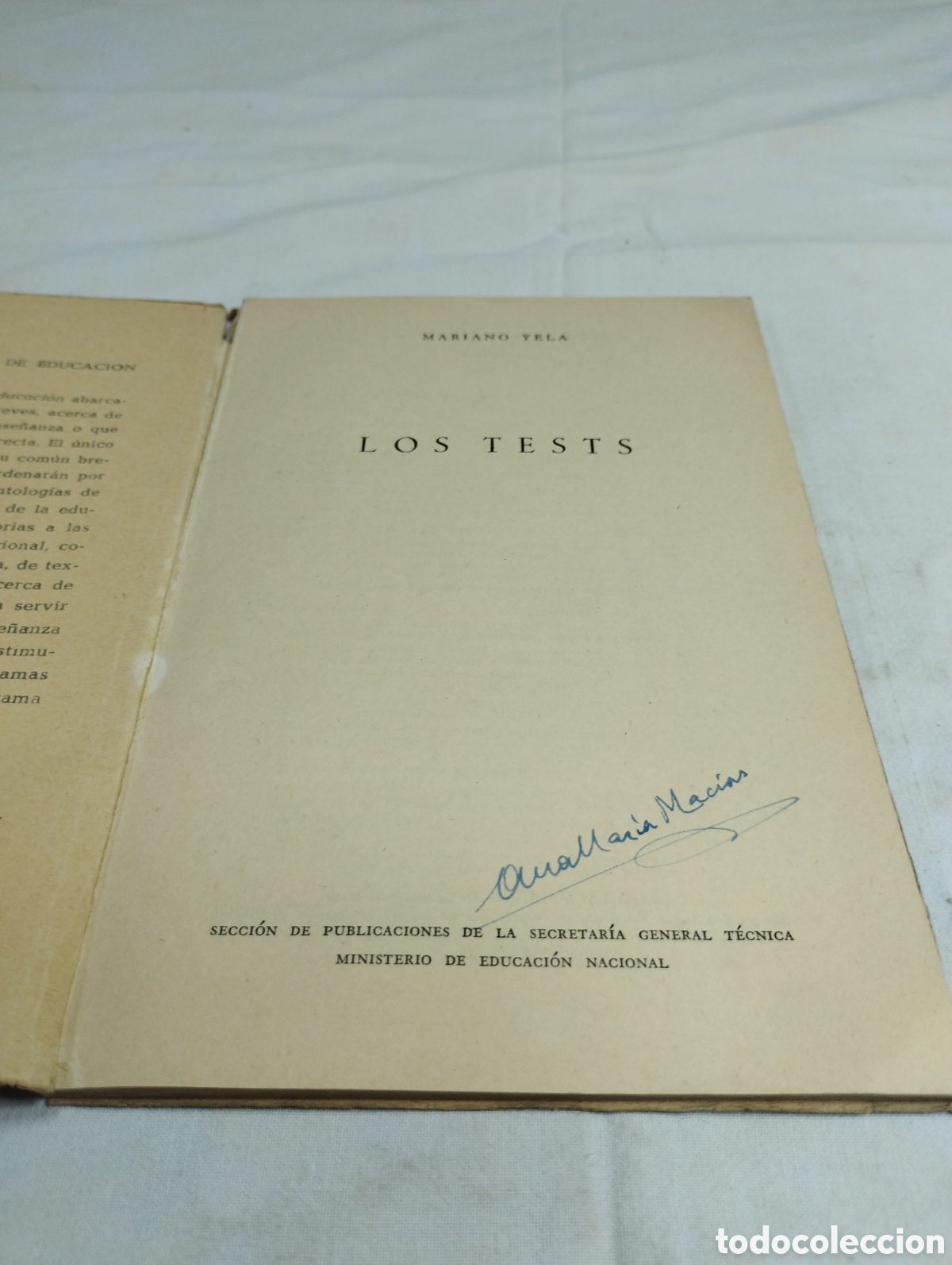 Libros de segunda mano: Los tests. Mariano Yela, 1957 KKB - Foto 3