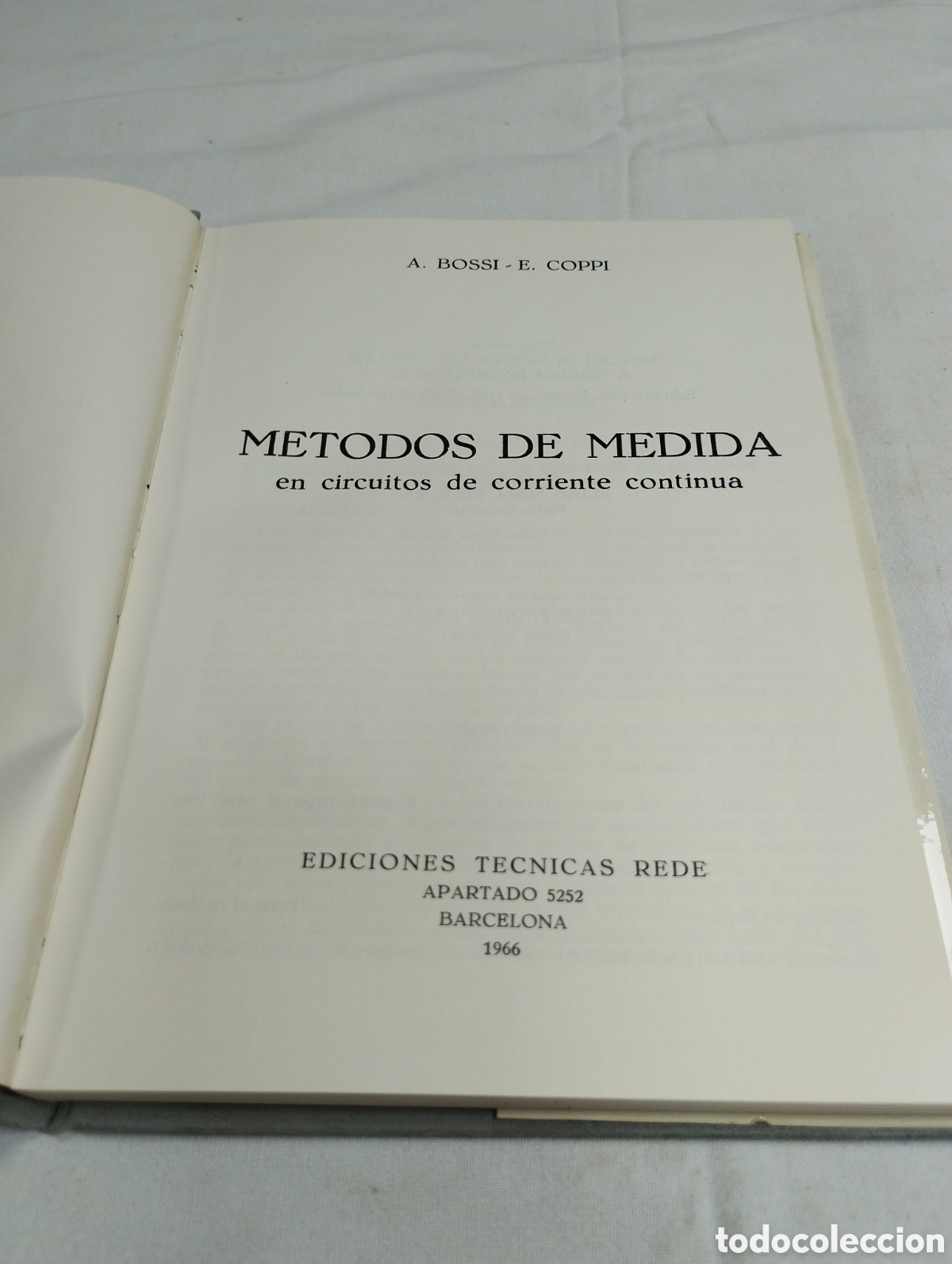 Libros de segunda mano: M&eacute;todos de medida en circuitos de corriente continua. A. Bossi / E. Coppi, 1966 KKB - Foto 3