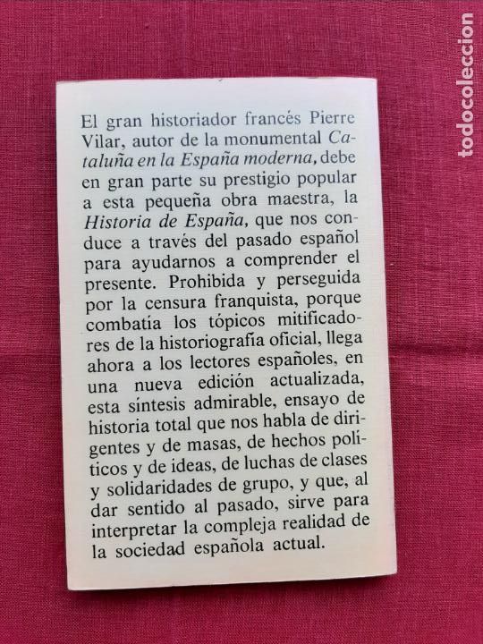 Libros de segunda mano: Historia de Espa&ntilde;a - Vilar, Pierre - Foto 2