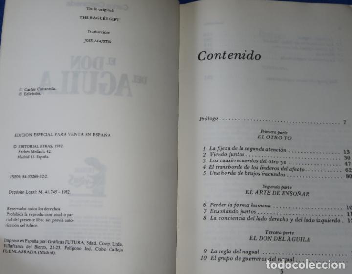 Libros de segunda mano: El d&oacute;n del &aacute;guila - Carlos Castaneda - Editorial Eyras (1982) - Foto 2