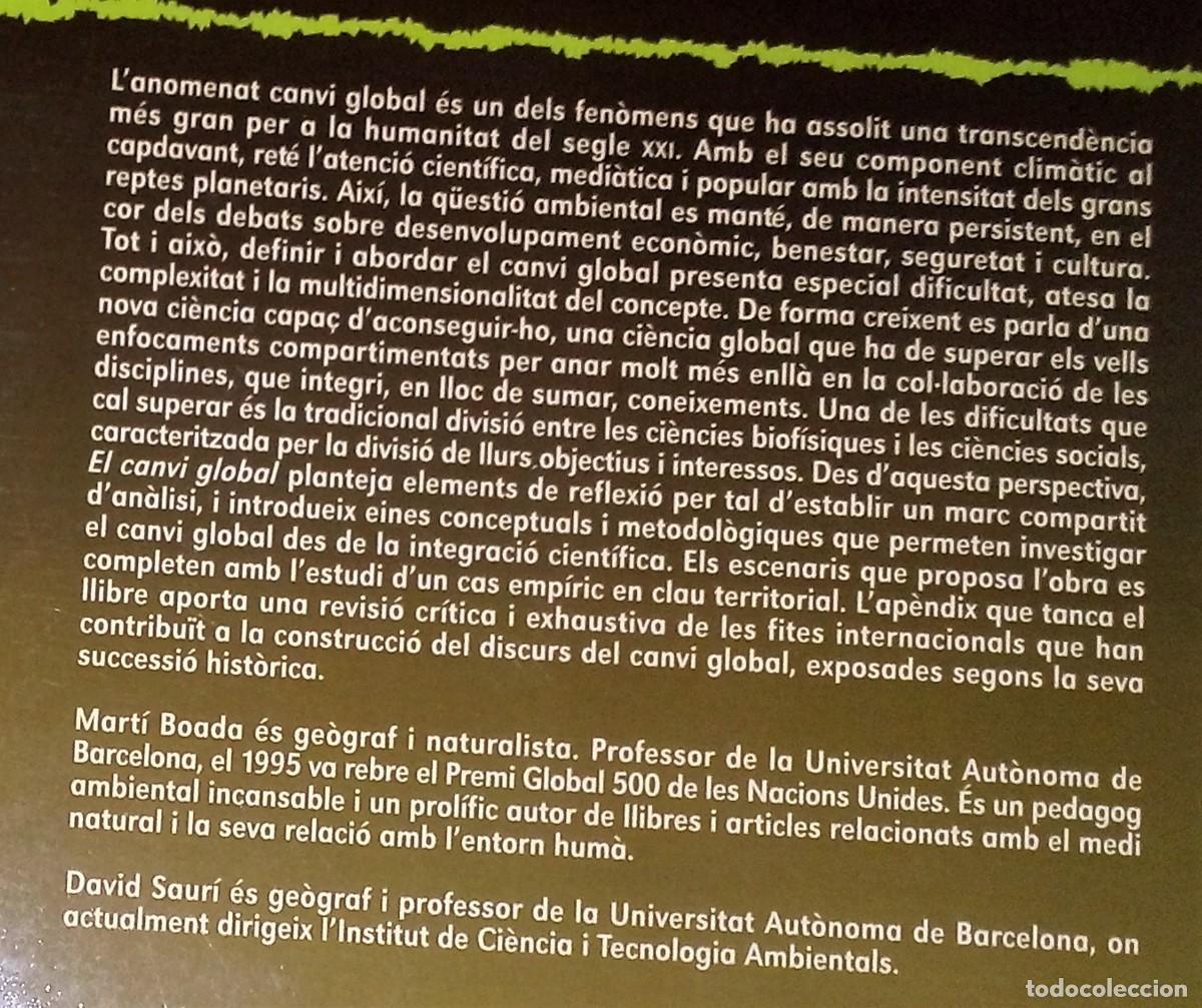 Libros de segunda mano: MART&Iacute; BOADA, DAVID SAUR&Iacute; - EL CANVI GLOBAL - RUBES EDITORIAL, 2002 - Foto 2