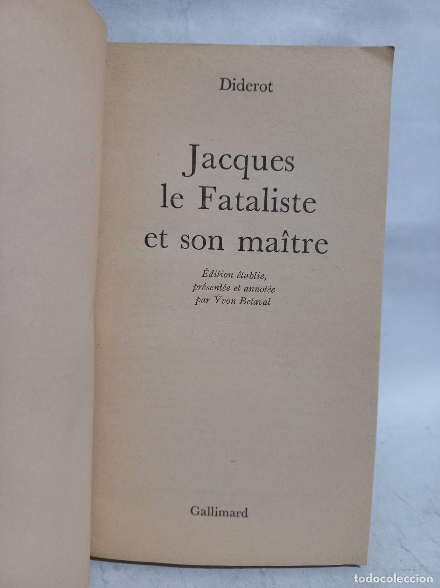 Libros de segunda mano: Diderot - Jacques le Fataliste et son Ma&icirc;tre - 1973 - Foto 3