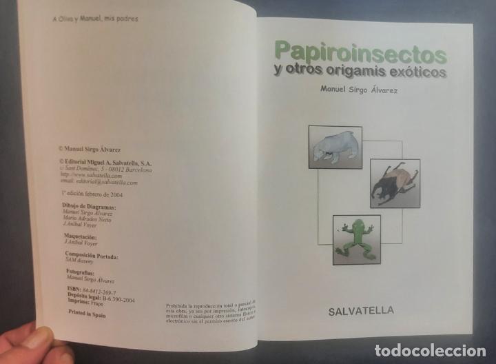 Libros de segunda mano: PAPIROINSECTOS (PAPIROFLEXIA) - MANUEL SIRGO &Aacute;LVAREZ 2004. - Foto 5