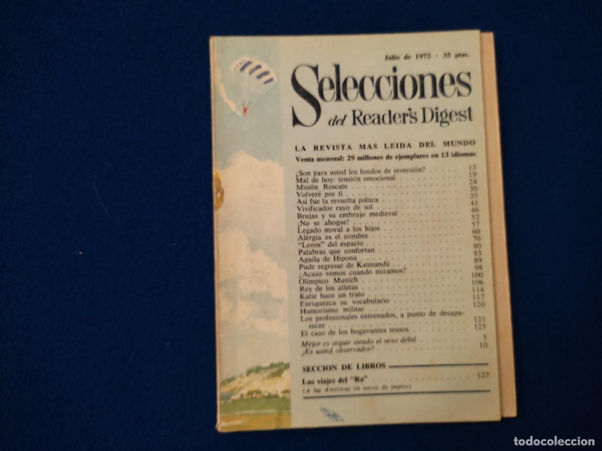 Libros de segunda mano: Readers Digest Selecciones Julio 1972 - Foto 1