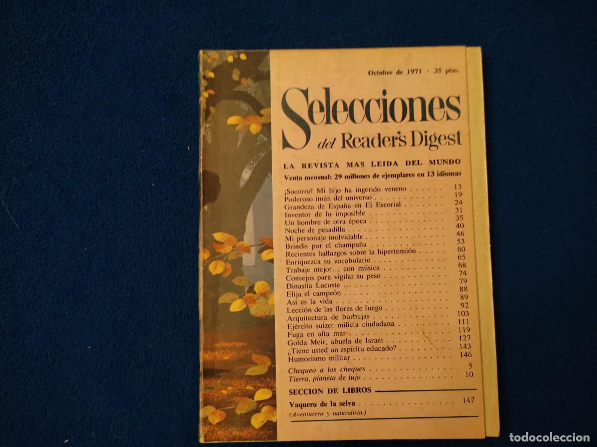 Libros de segunda mano: Readers Digest Selecciones Octubre 1971 - Foto 1
