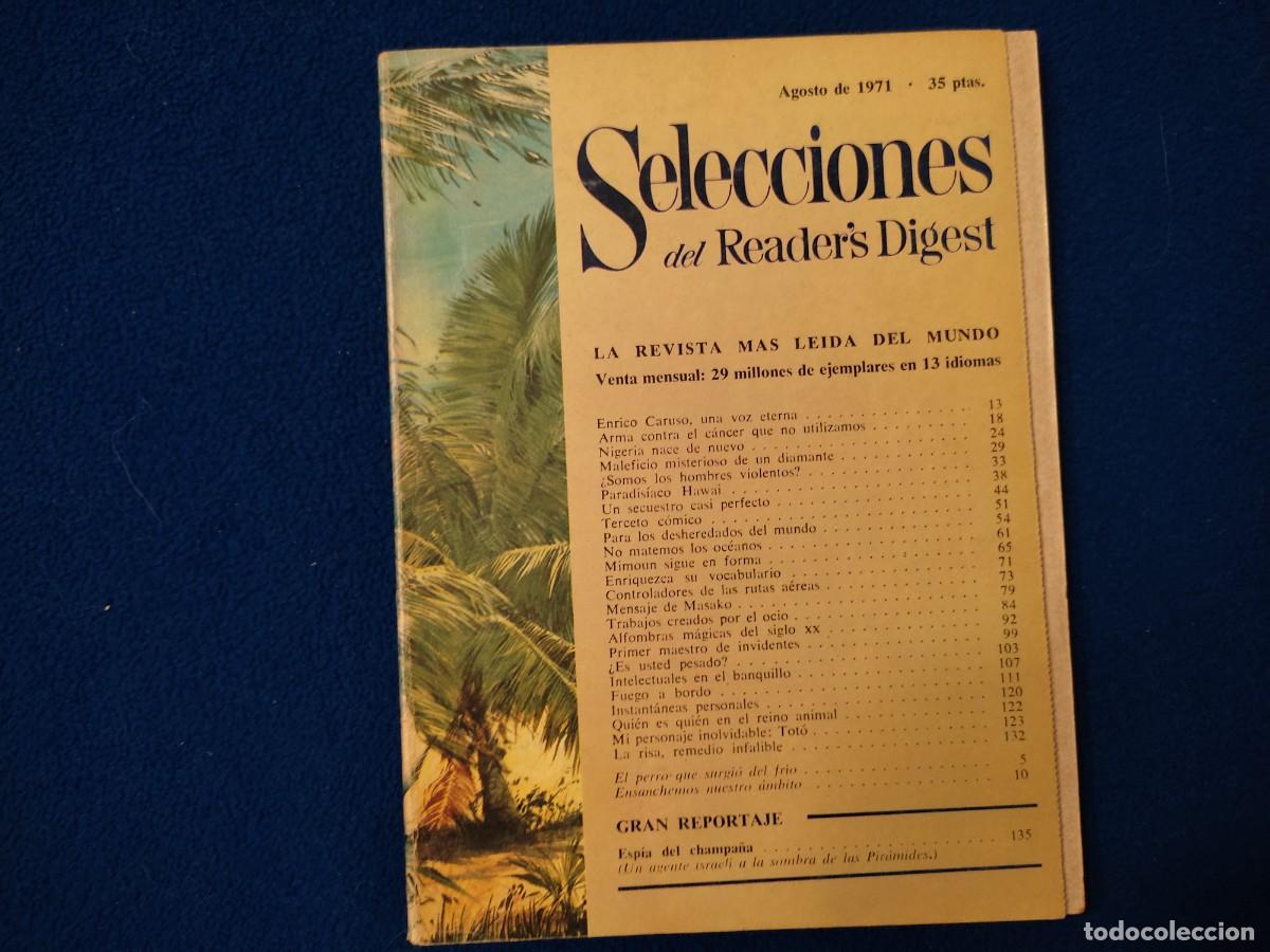 Libros de segunda mano: Readers Digest Selecciones Agosto 1971 - Foto 1