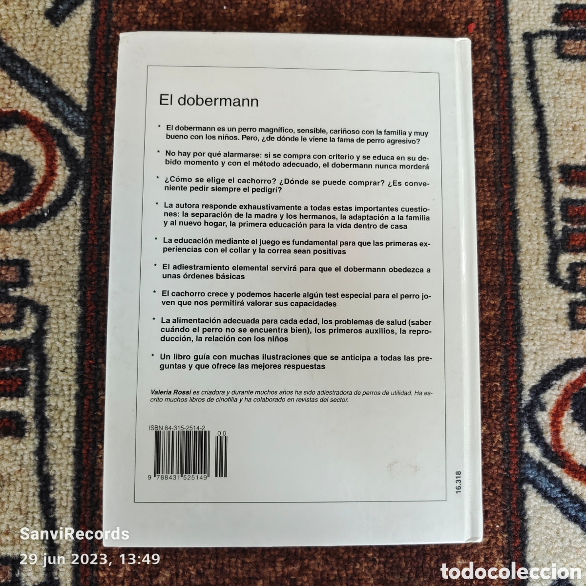 Libros de segunda mano: EL DOBERMANN (V. ROSSI) (EDITORIAL DEL VECCHI) - Foto 2