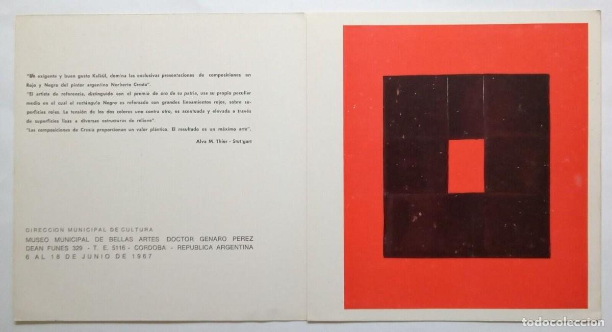 Libros de segunda mano: Norberto Cresta - Se&ntilde;al 1967 - Cat&aacute;logo de una exposici&oacute;n - (1967)- - Foto 2