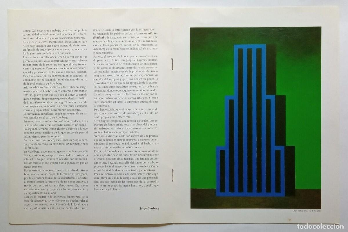 Libros de segunda mano: Roberto Aizenberg - Cat&aacute;logo de una exposici&oacute;n - Texto de Jorge Glusberg - 1995- - Foto 3
