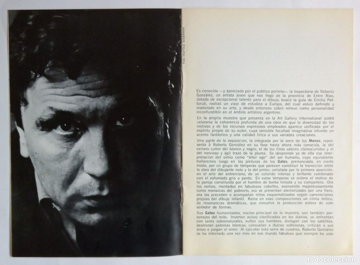 Libros de segunda mano: Roberto Gonz&aacute;lez - Pinturas - Cat&aacute;logo de una exposici&oacute;n - (1968)- - Foto 2