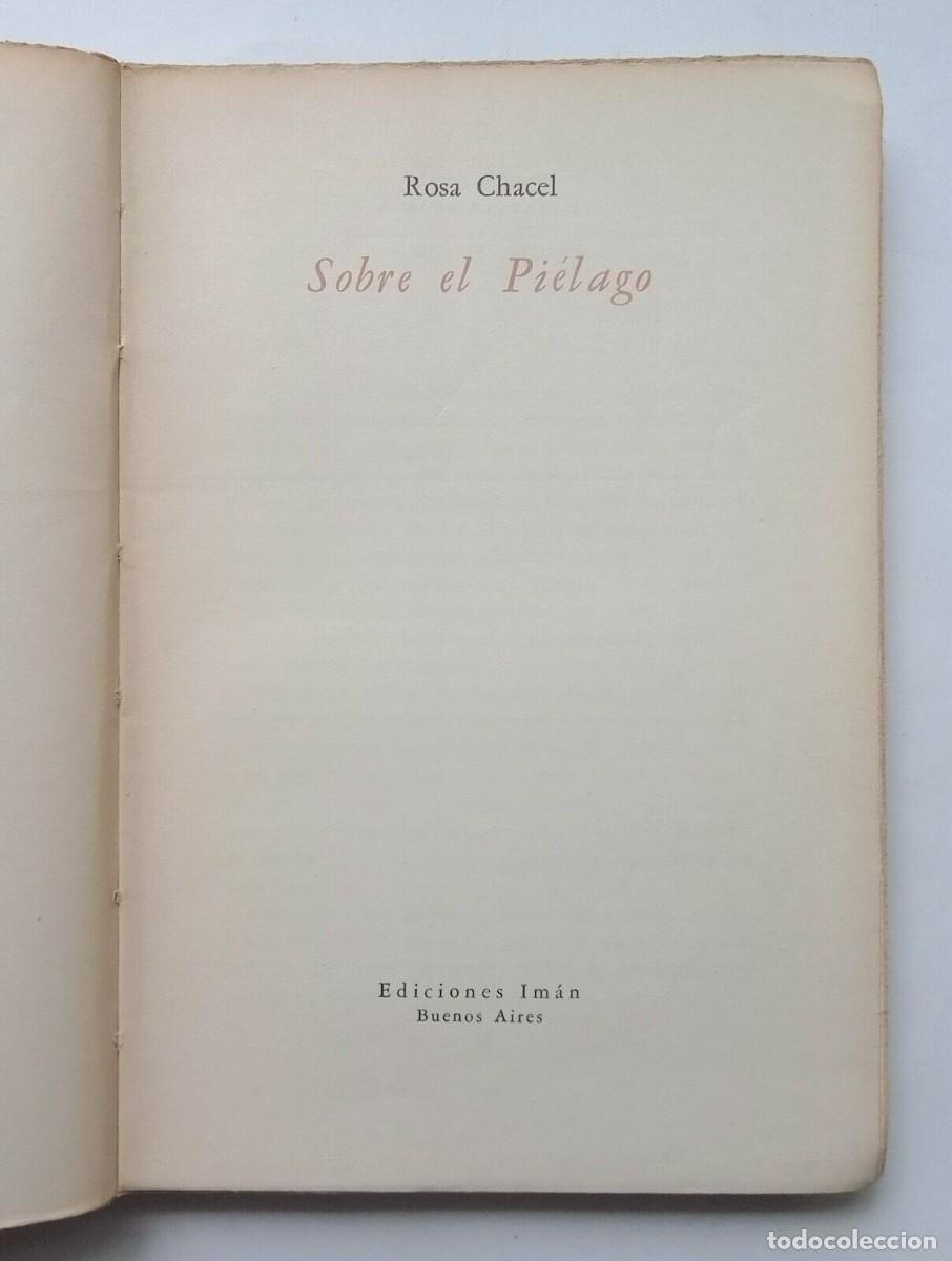 Libros de segunda mano: Chacel, Rosa - Sobre el Pi&eacute;lago - Primera Edici&oacute;n - (1952)- - Foto 2