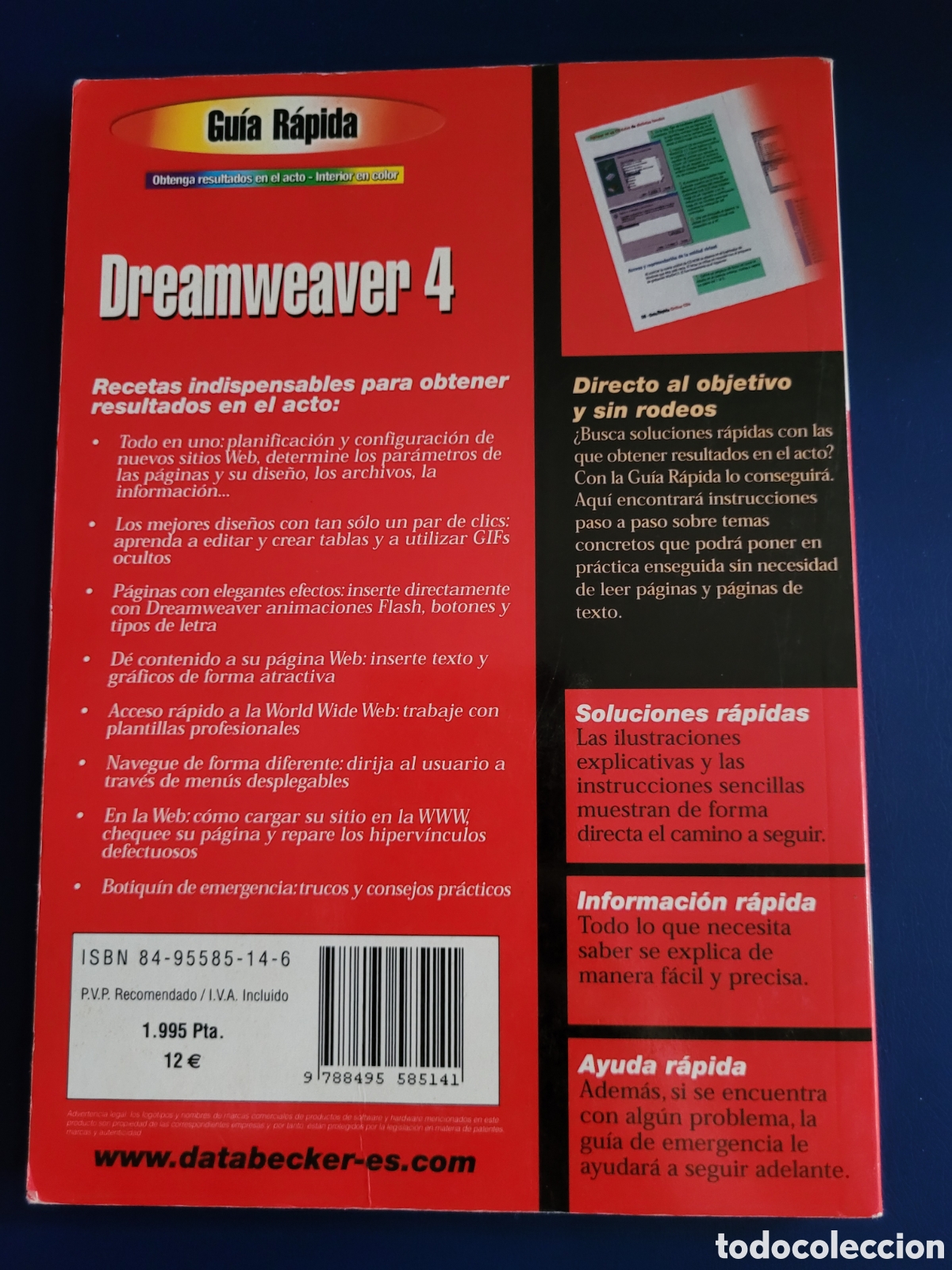 Libros de segunda mano: GUIA RAPIDA DREAMWEAVER 4 # MICHAEL GRADIAS # DATA BECKER # 2001 - Foto 2