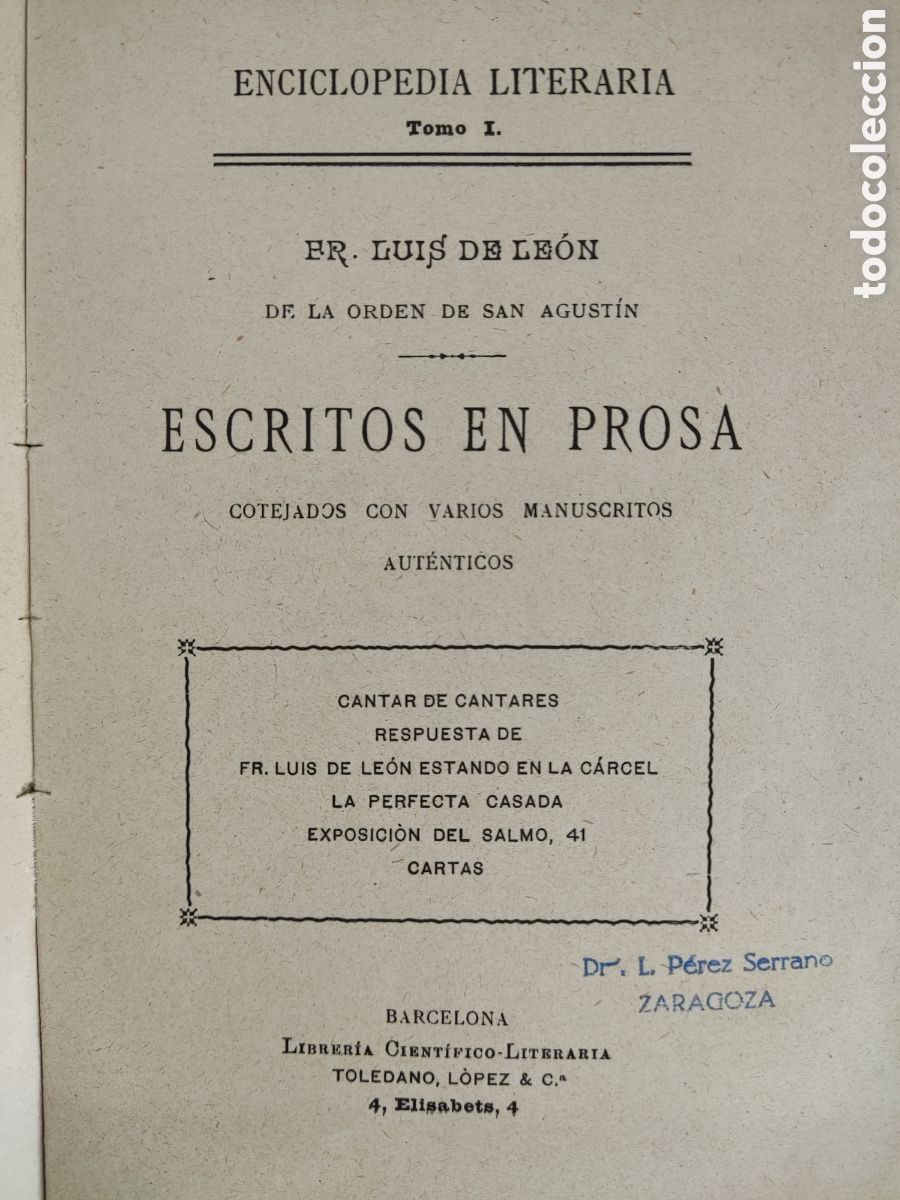 Libros de segunda mano: ESCRITOS EN PROSA / FRAY LUIS DE LE&Oacute;N - Foto 2