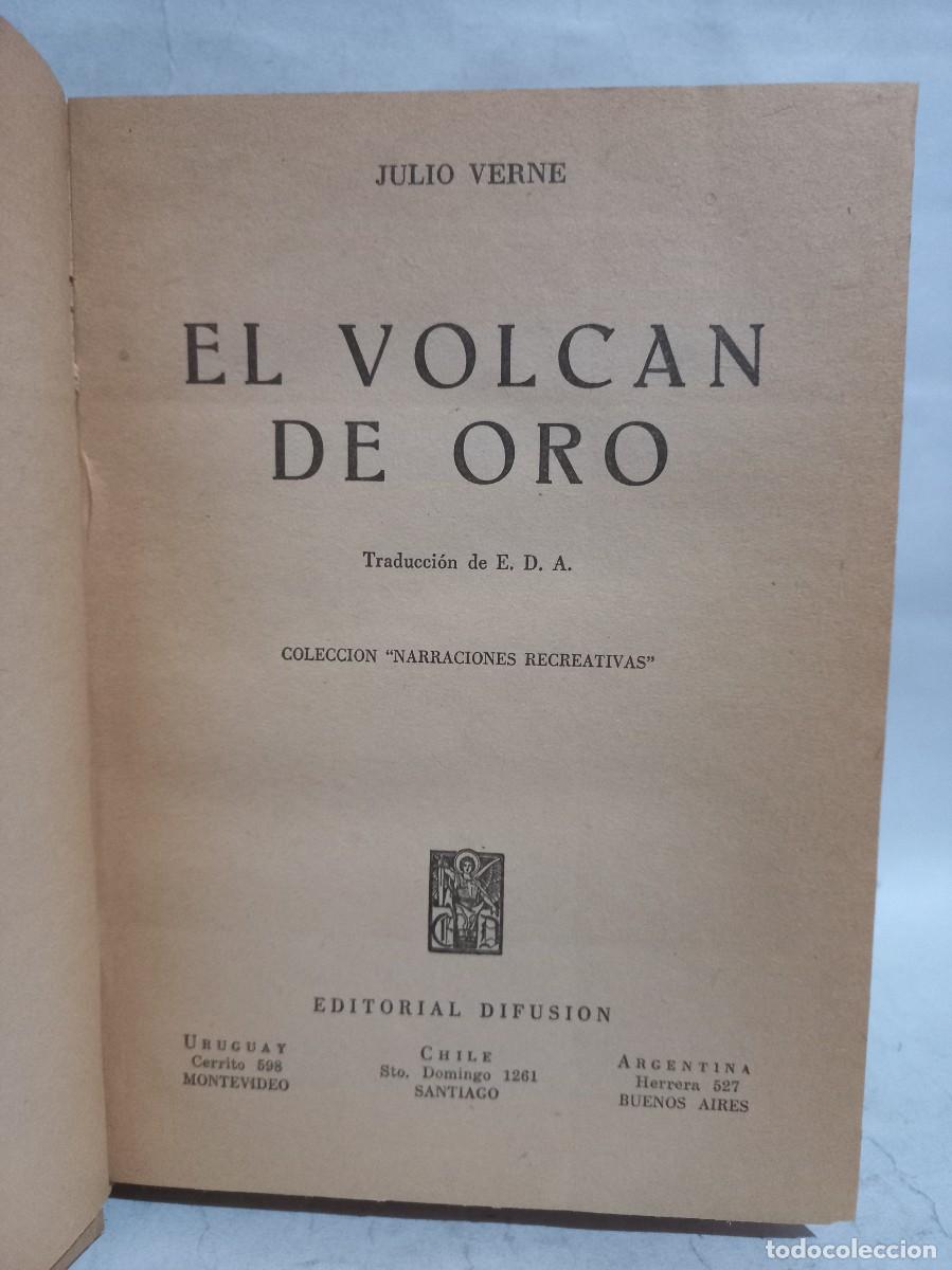 Libros de segunda mano: Julio Verne - El Volcan de Oro - 1952 - Foto 3