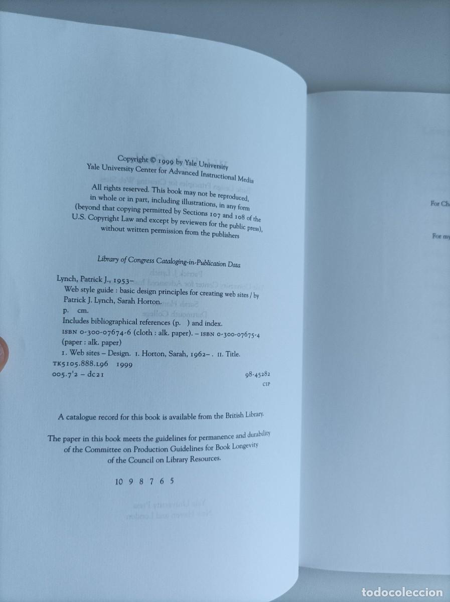 Libros de segunda mano: Vintage, Web Style Guide, Lynch, Horton, Yale University - Foto 2