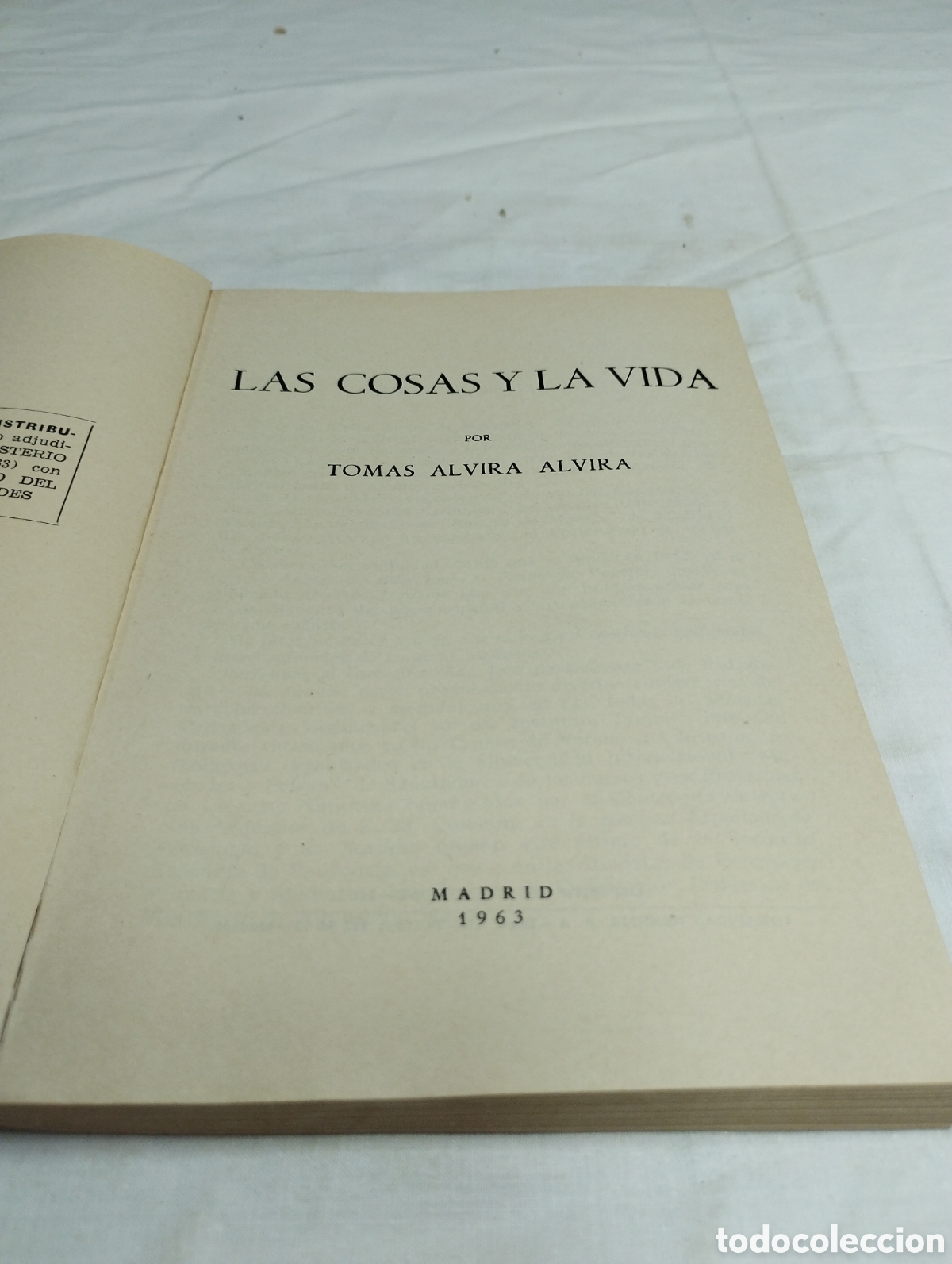 Libros de segunda mano: Las cosas y la vida. Tom&aacute;s Alvira, 1963 KKB - Foto 3