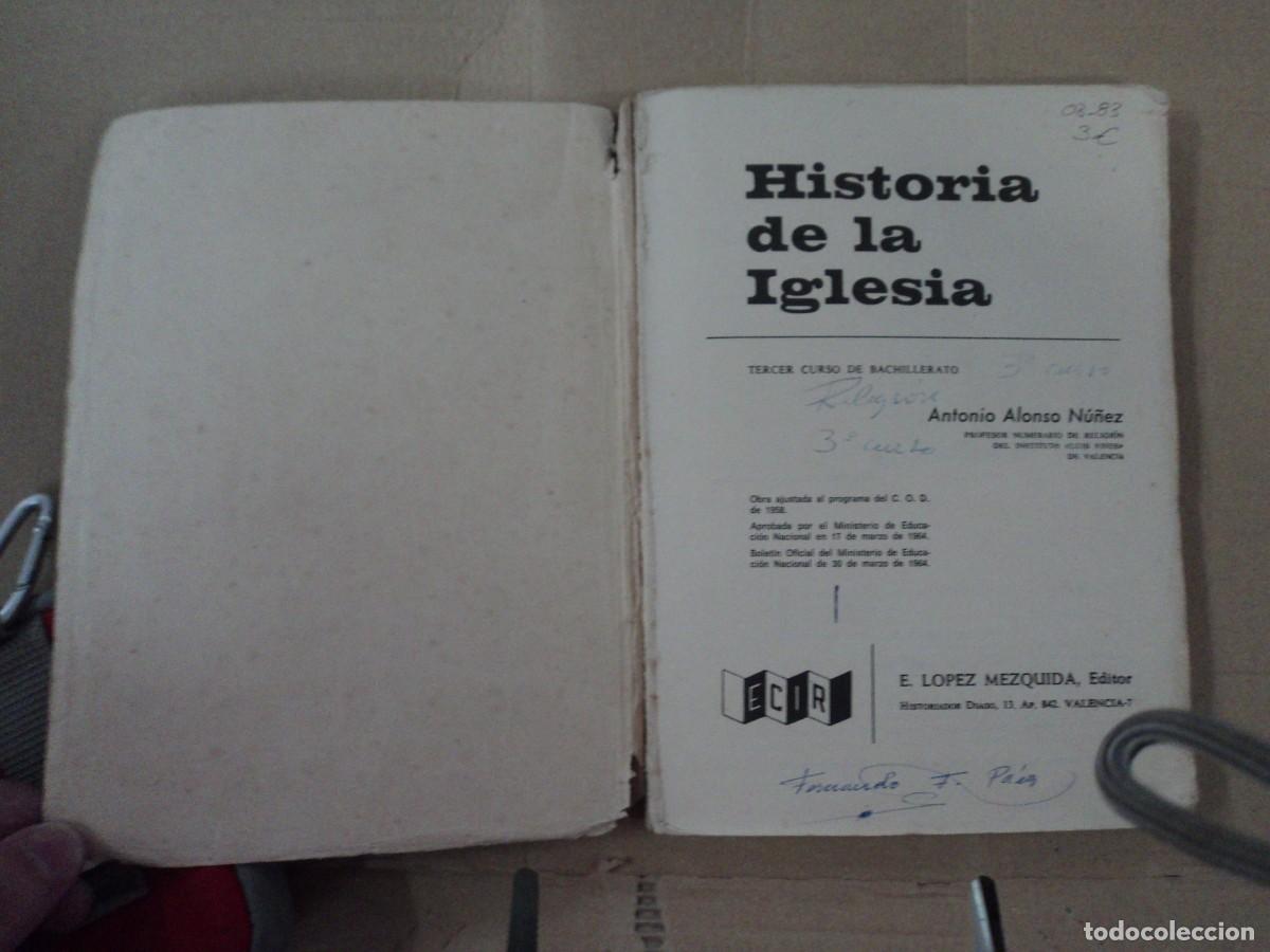 Libros de segunda mano: Historia de la Iglesia - Antonio Alonso N&uacute;&ntilde;ez - Foto 2