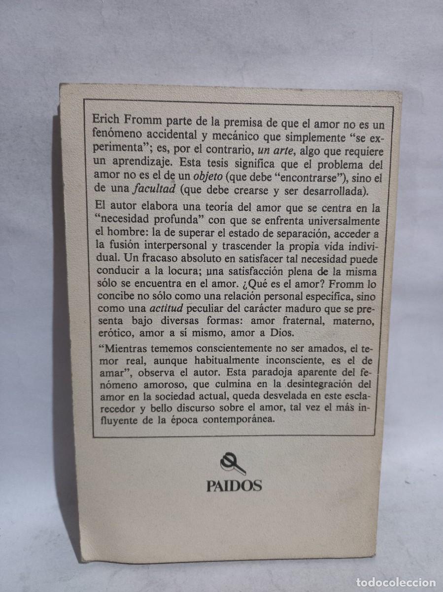 Libros de segunda mano: E. Fromm - El Arte de Amar - 1987 - Foto 3