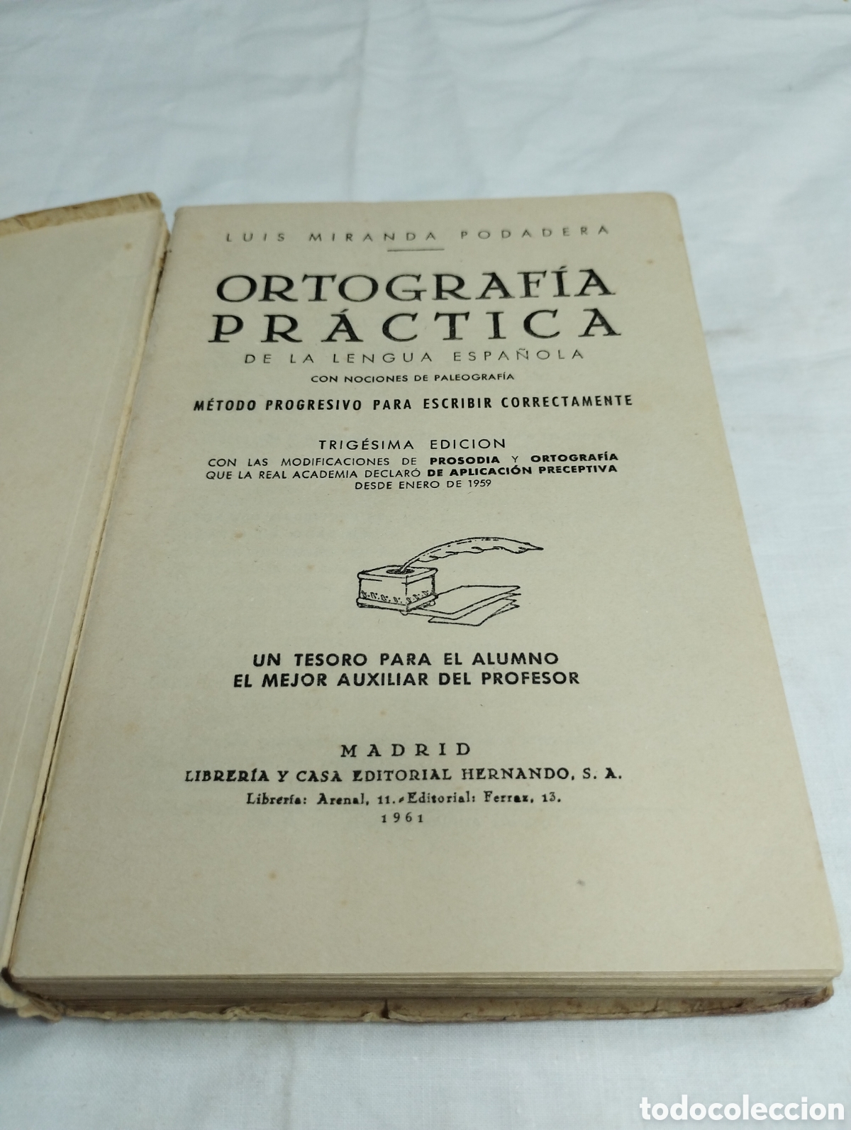 Libros de segunda mano: Ortograf&iacute;a pr&aacute;ctica. Luis Miranda, 1961 KKB - Foto 3