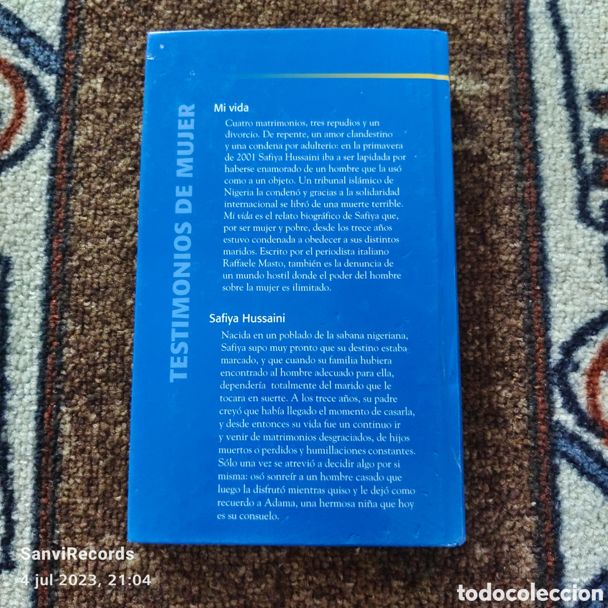 Libros de segunda mano: MI VIDA (SAFIYA HUSSAINI) (TESTIMONIOS DE MUJER) (RBA) - Foto 2