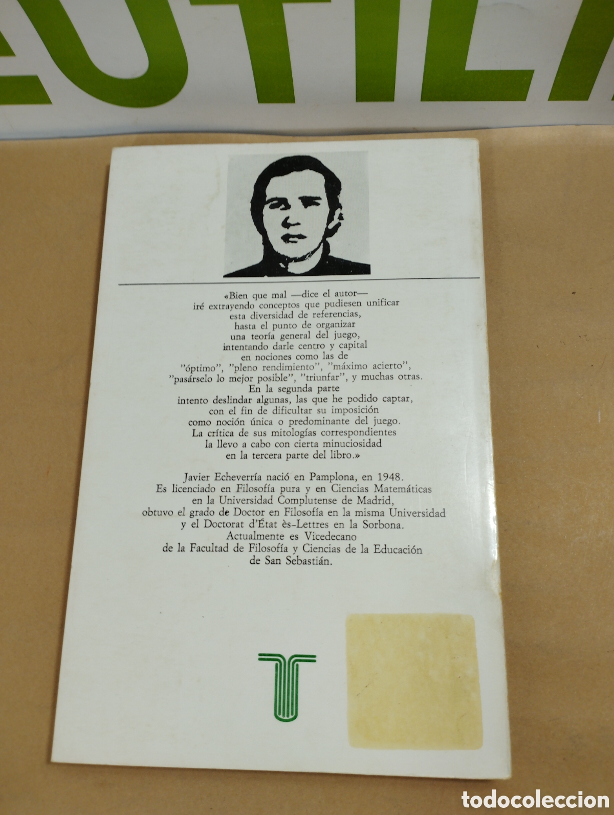 Libros de segunda mano: Sobre el juego. Taurus. Javier Echevarr&iacute;a. - Foto 2