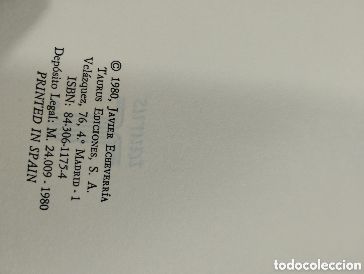 Libros de segunda mano: Sobre el juego. Taurus. Javier Echevarr&iacute;a. - Foto 4