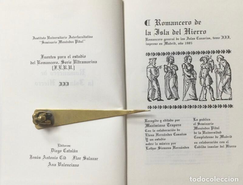 Libros de segunda mano: ROMANCERO DE LA ISLA DEL HIERRO. CATAL&Aacute;N, D. (EDIT.). Gredos. 1985. - Foto 2