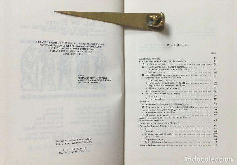 Libros de segunda mano: ROMANCERO DE LA ISLA DEL HIERRO. CATAL&Aacute;N, D. (EDIT.). Gredos. 1985. - Foto 3