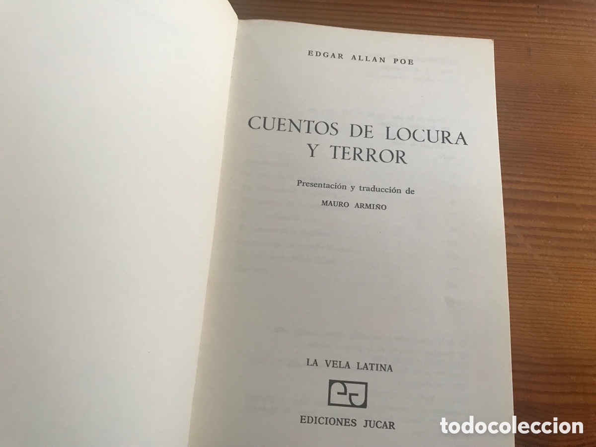 Libros de segunda mano: Cuentos de locura y terror. Edgar Allan Poe. J&uacute;car - Foto 5