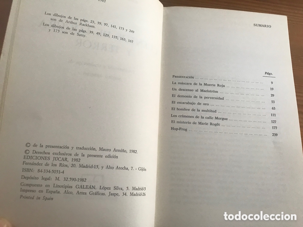 Libros de segunda mano: Cuentos de locura y terror. Edgar Allan Poe. J&uacute;car - Foto 6