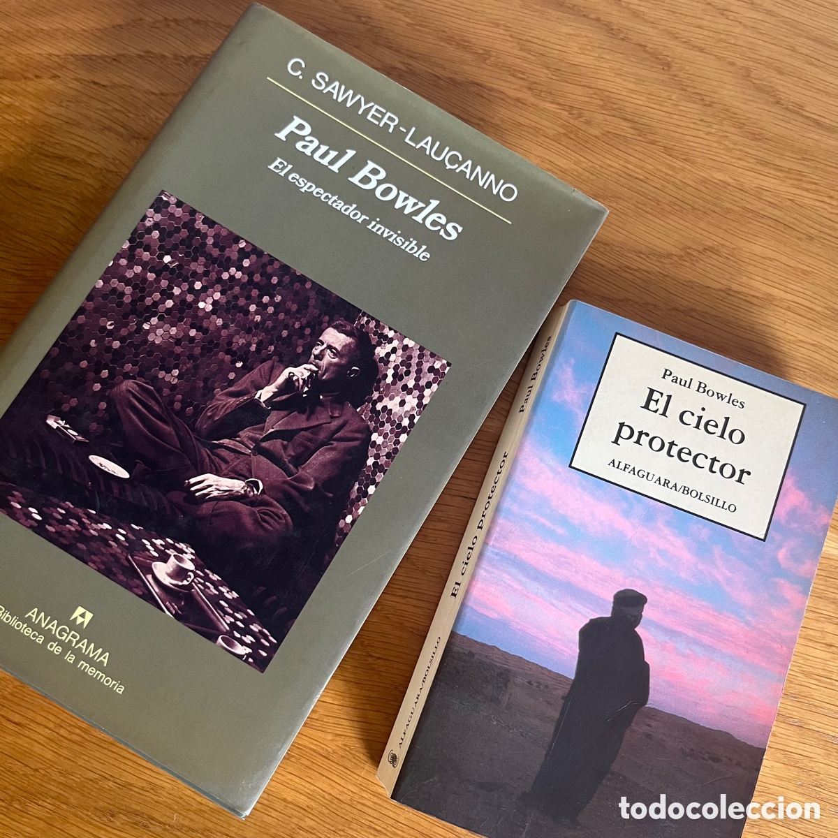 Libros de segunda mano: &lsquo;El cielo protector&rsquo; + &lsquo;Paul Bowles, el espectador invisible&rsquo;, de Sawyer-Lau&ccedil;anno - Foto 1