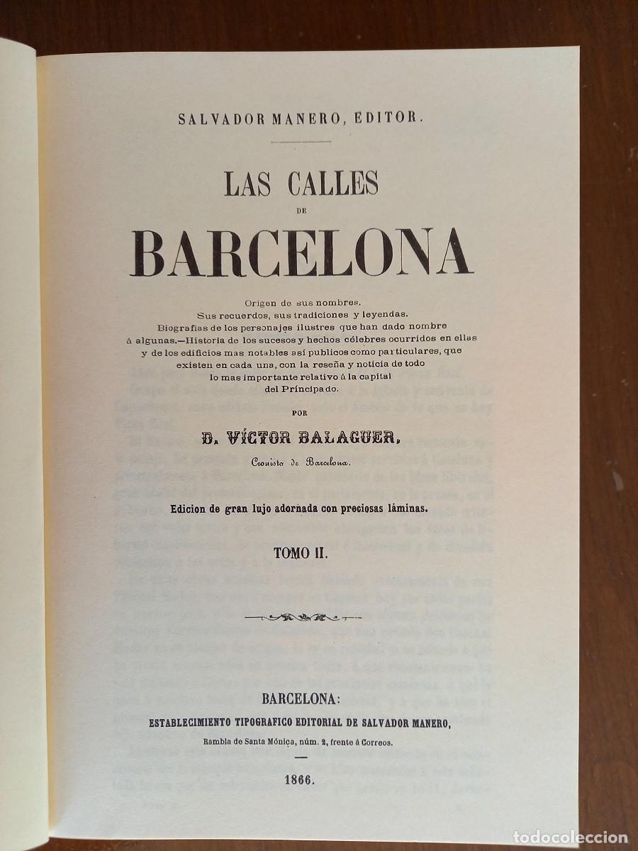 Libros de segunda mano: LAS CALLES DE BARCELONA. VICTOR BALAGUER. - Foto 13