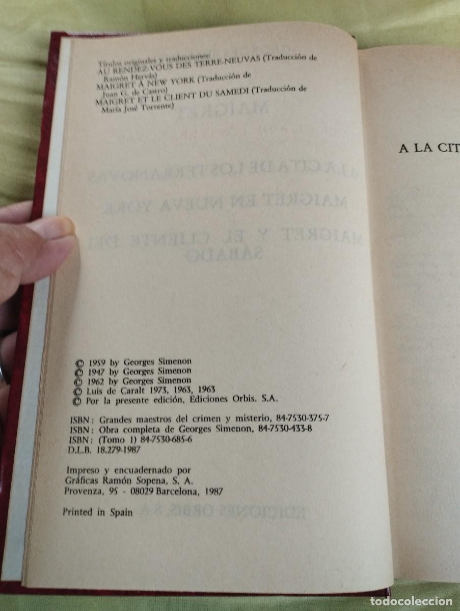 Libros de segunda mano: Libro obras completas del Comisario Maugret - Foto 3