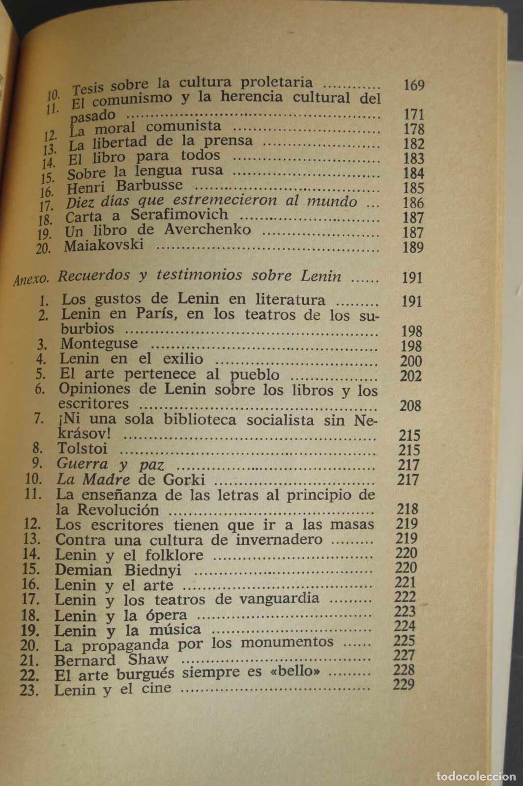 Libros de segunda mano: Escritos sobre la literatura y el arte. Lenin - Foto 4