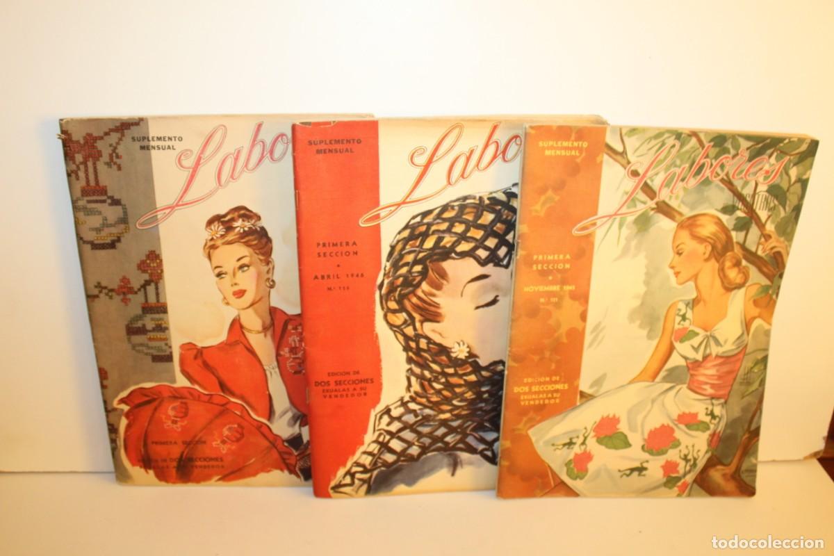 Libros de segunda mano: 3 REVISTAS SUPLEMENTO MENSUAL LABORES DE VOSOTRAS - A&Ntilde;O 46