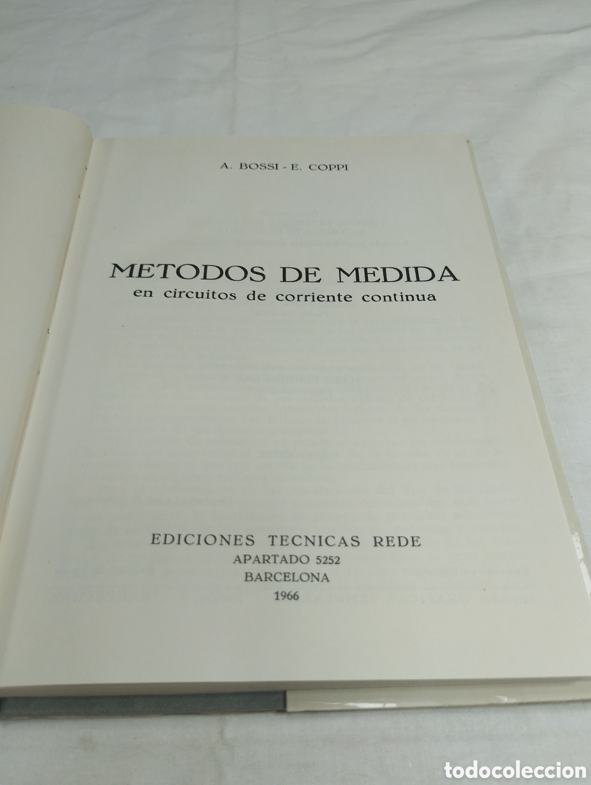 Libros de segunda mano: M&eacute;todos de medida en circuitos de corriente continua. A. Bossi y E. Coppi, 1966 KKB - Foto 3