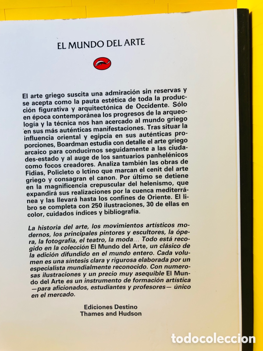 Libros de segunda mano: EL ARTE GRIEGO ● EDICIONES DESTINO ● 1997 ● JOHN BOARDMAN - Foto 2