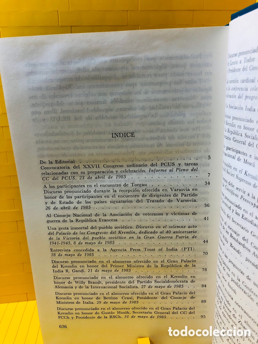 Libros de segunda mano: DISCURSOS Y ART&Iacute;CULOS SELECTOS ● MIJAIL GORBACHOV ● EDITORIAL PROGRESO ● MOSCU 1987 ● - Foto 6