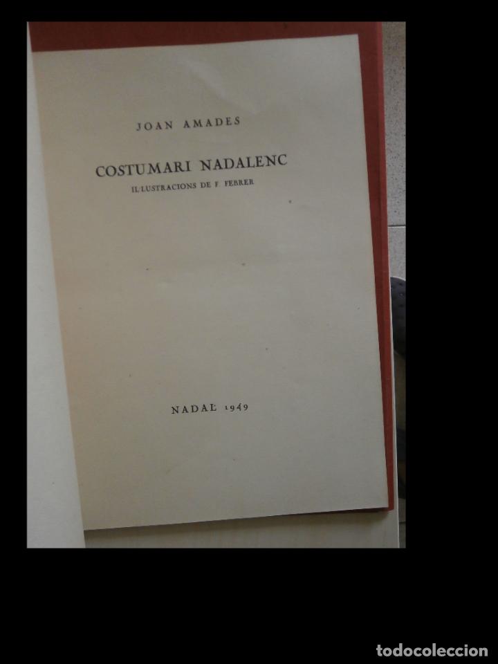 Libros de segunda mano: Costumari Nadalenc. Joan Amades. - Foto 4
