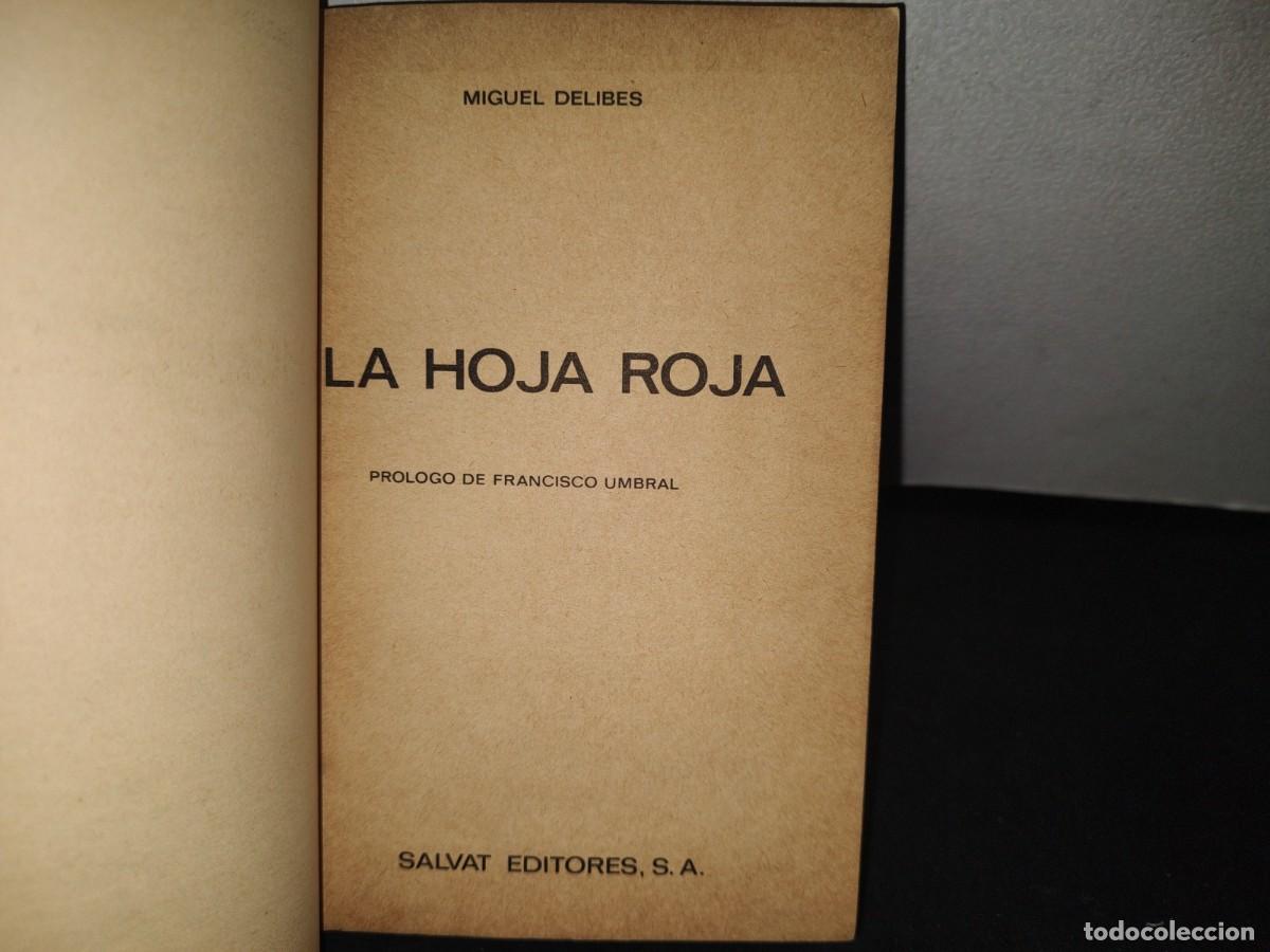 Libros de segunda mano: 2- LA HOJA ROJA - MIGUEL DELIBES - Foto 3
