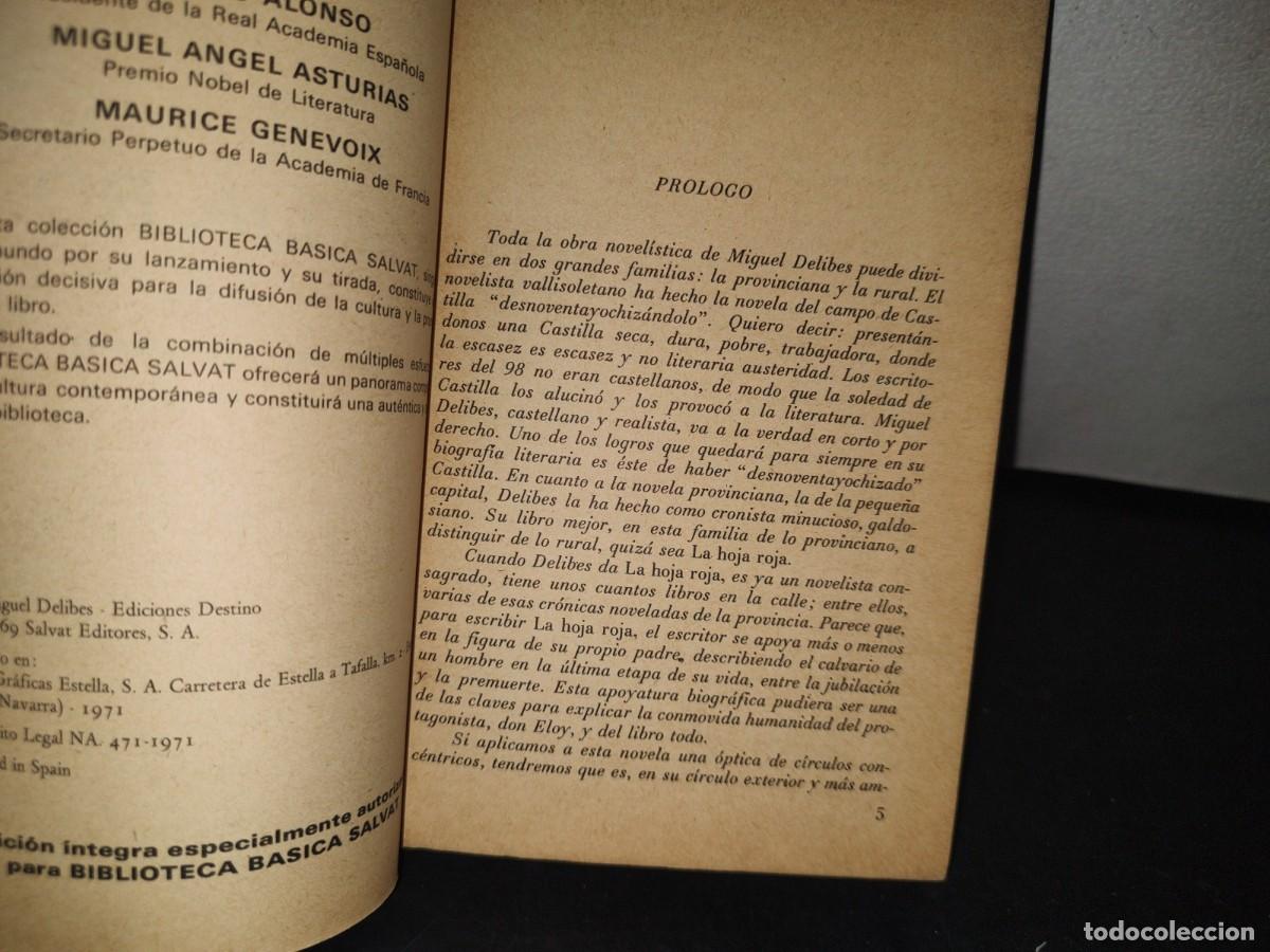 Libros de segunda mano: 2- LA HOJA ROJA - MIGUEL DELIBES - Foto 4