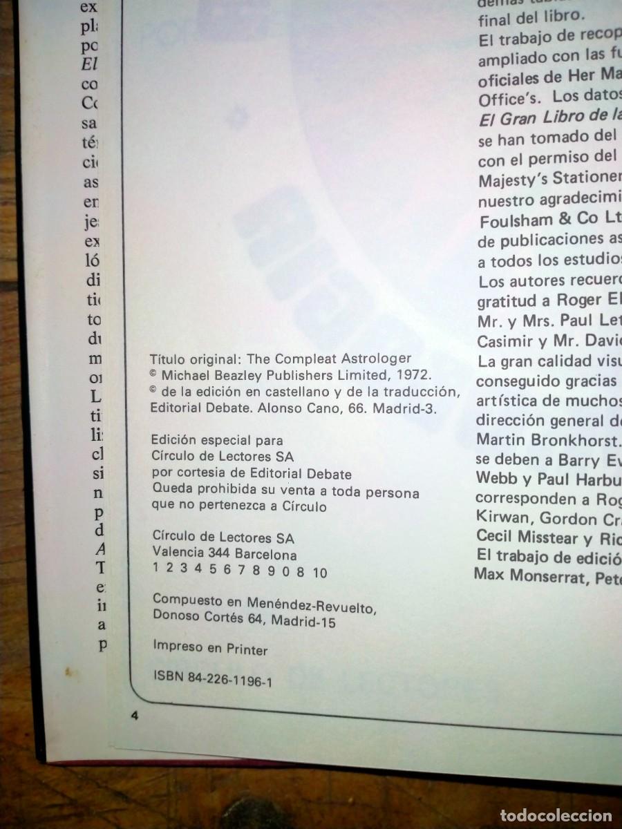 Libros de segunda mano: El gran libro de la astrolog&iacute;a. Derek y Julia Parker. - Foto 3