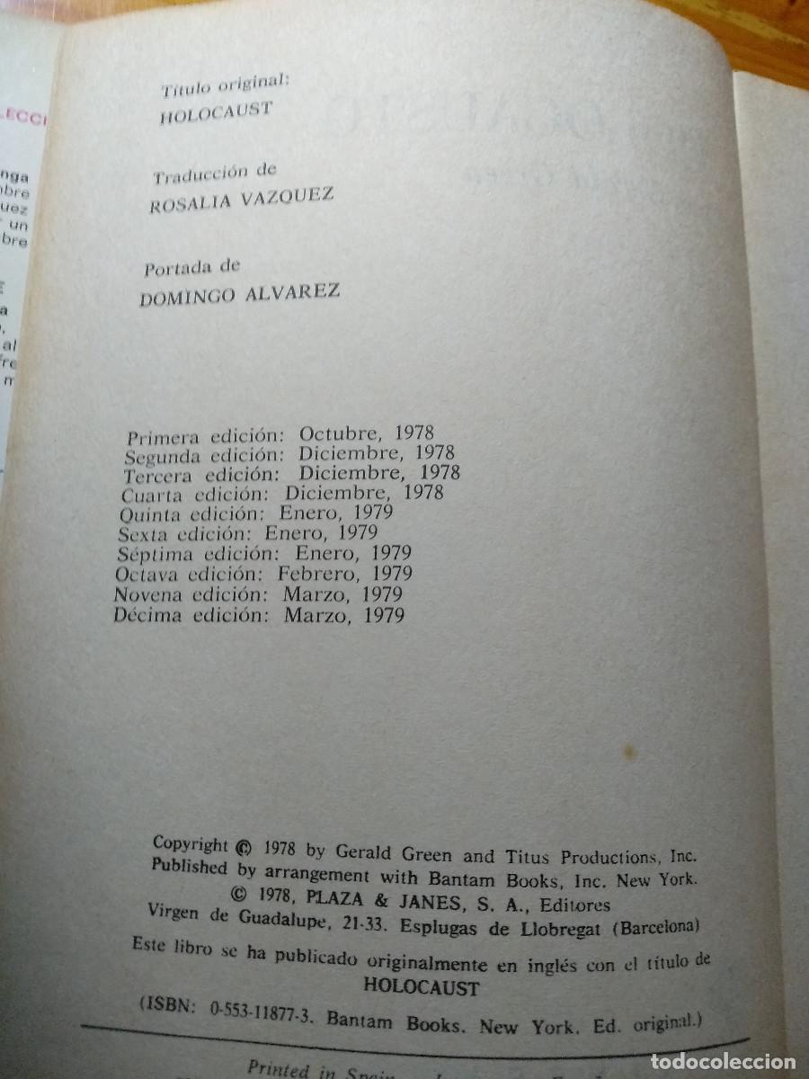 Libros de segunda mano: HOLOCAUSTO, Gerals Green, 10&ordf; edici&oacute;n (1979) - Foto 3